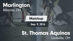 Matchup: Marlington vs. St. Thomas Aquinas  2016