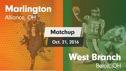 Matchup: Marlington vs. West Branch  2016