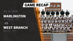 Recap: Marlington  vs. West Branch  2016