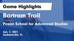 Bartram Trail  vs Paxon School for Advanced Studies Game Highlights - Jan. 7, 2021