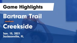 Bartram Trail  vs Creekside  Game Highlights - Jan. 15, 2021