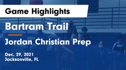 Bartram Trail  vs Jordan Christian Prep Game Highlights - Dec. 29, 2021