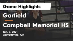 Garfield  vs Campbell Memorial HS Game Highlights - Jan. 8, 2021