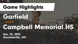 Garfield  vs Campbell Memorial HS Game Highlights - Jan. 24, 2023