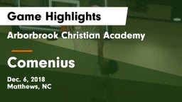 Arborbrook Christian Academy vs Comenius Game Highlights - Dec. 6, 2018
