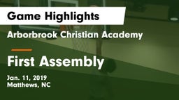 Arborbrook Christian Academy vs First Assembly Game Highlights - Jan. 11, 2019