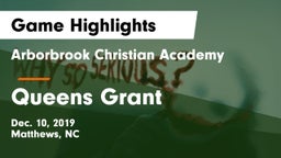 Arborbrook Christian Academy vs Queens Grant Game Highlights - Dec. 10, 2019