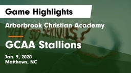 Arborbrook Christian Academy vs GCAA Stallions Game Highlights - Jan. 9, 2020