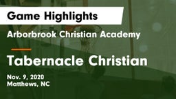 Arborbrook Christian Academy vs Tabernacle Christian Game Highlights - Nov. 9, 2020