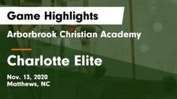 Arborbrook Christian Academy vs Charlotte Elite Game Highlights - Nov. 13, 2020