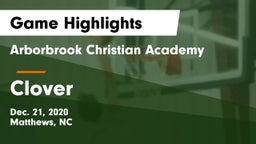Arborbrook Christian Academy vs Clover  Game Highlights - Dec. 21, 2020