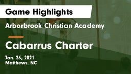 Arborbrook Christian Academy vs Cabarrus Charter Game Highlights - Jan. 26, 2021