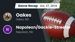 Recap: Oakes  vs. Napoleon/Gackle-Streeter  2018