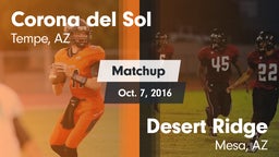 Matchup: Corona del Sol High vs. Desert Ridge  2016
