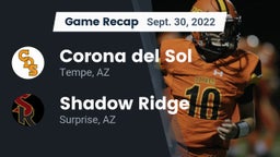 Recap: Corona del Sol  vs. Shadow Ridge  2022