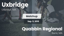 Matchup: Uxbridge vs. Quabbin Regional  2016