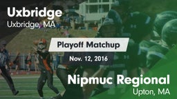Matchup: Uxbridge vs. Nipmuc Regional  2016
