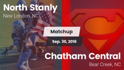 Matchup: North Stanly High Sc vs. Chatham Central  2016