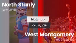 Matchup: North Stanly High Sc vs. West Montgomery  2016