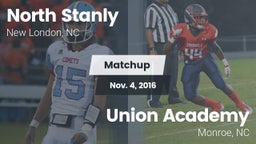 Matchup: North Stanly High Sc vs. Union Academy  2016