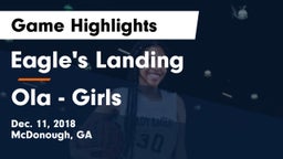 Eagle's Landing  vs Ola  - Girls Game Highlights - Dec. 11, 2018