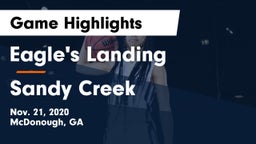 Eagle's Landing  vs Sandy Creek  Game Highlights - Nov. 21, 2020