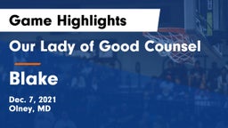 Our Lady of Good Counsel  vs Blake Game Highlights - Dec. 7, 2021