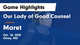 Our Lady of Good Counsel  vs Maret  Game Highlights - Oct. 18, 2020