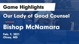 Our Lady of Good Counsel  vs Bishop McNamara  Game Highlights - Feb. 9, 2021