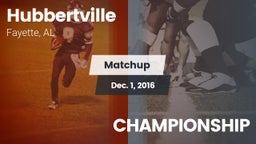 Matchup: Hubbertville vs. CHAMPIONSHIP 2016