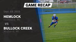Recap: Hemlock  vs. Bullock Creek  2015