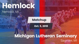 Matchup: Hemlock vs. Michigan Lutheran Seminary  2018