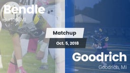 Matchup: Bendle vs. Goodrich  2018