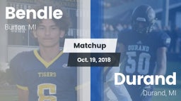 Matchup: Bendle vs. Durand  2018