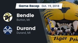 Recap: Bendle  vs. Durand  2018