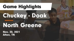 Chuckey - Doak  vs North Greene  Game Highlights - Nov. 30, 2021