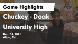 Chuckey - Doak  vs University High  Game Highlights - Dec. 14, 2021