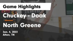 Chuckey - Doak  vs North Greene  Game Highlights - Jan. 4, 2022