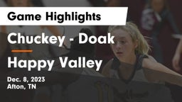 Chuckey - Doak  vs Happy Valley  Game Highlights - Dec. 8, 2023