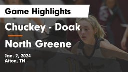 Chuckey - Doak  vs North Greene  Game Highlights - Jan. 2, 2024