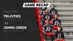 Recap: Tri-Cities  vs. Johns Creek  2017