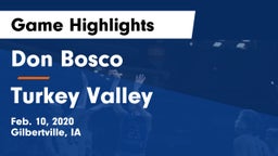 Don Bosco  vs Turkey Valley  Game Highlights - Feb. 10, 2020