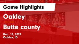 Oakley  vs Butte county Game Highlights - Dec. 16, 2023
