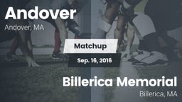 Matchup: Andover  vs. Billerica Memorial  2016