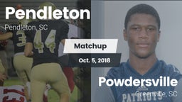 Matchup: Pendleton vs. Powdersville  2018