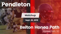 Matchup: Pendleton vs. Belton Honea Path  2019