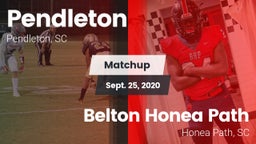 Matchup: Pendleton vs. Belton Honea Path  2020