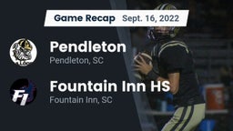 Recap: Pendleton  vs.  Fountain Inn HS 2022