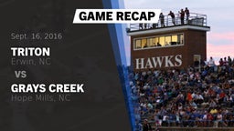 Recap: Triton  vs. Grays Creek  2016