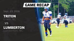 Recap: Triton  vs. Lumberton  2016